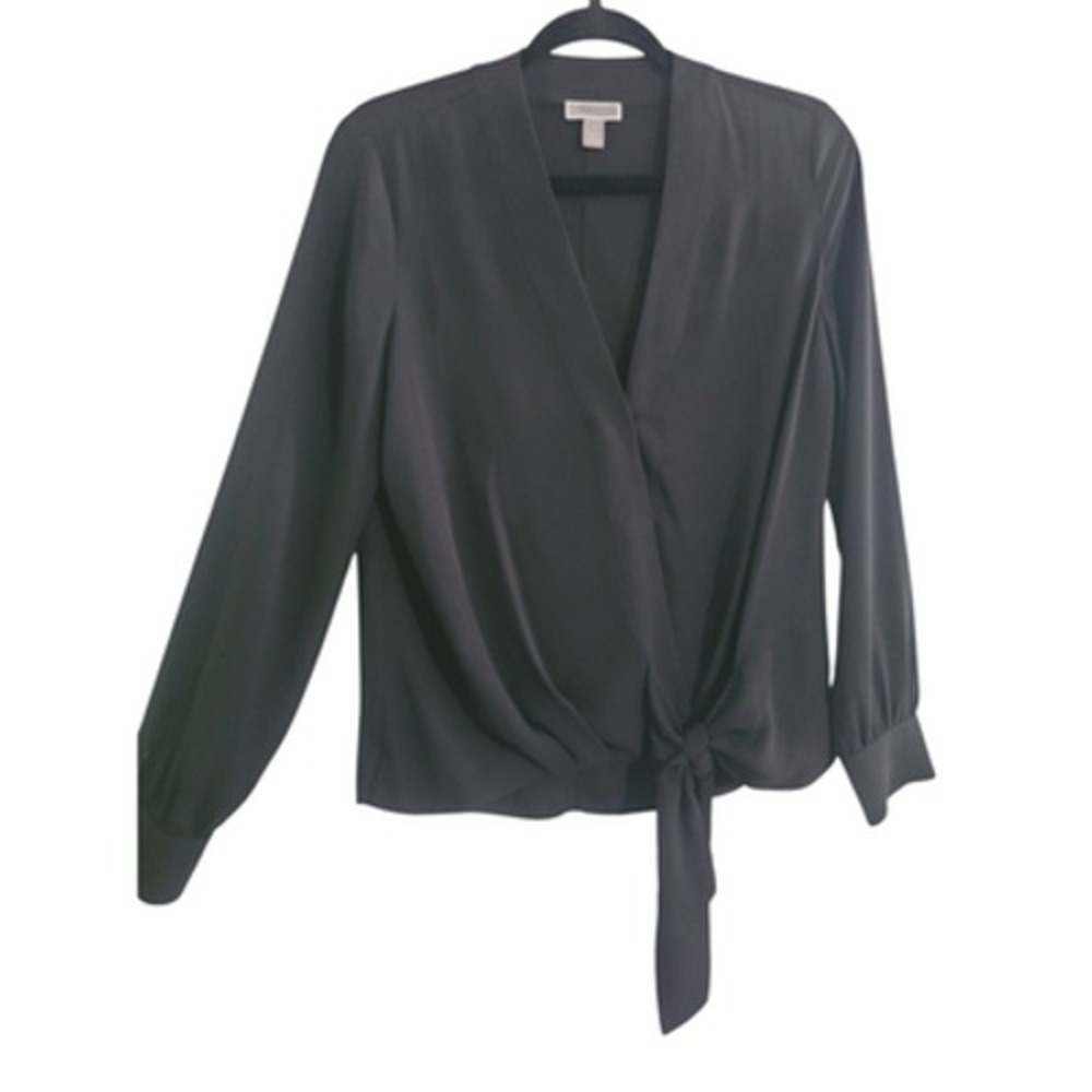 Chelsea28 Women's  Long Sleeve Blouse Black size S
